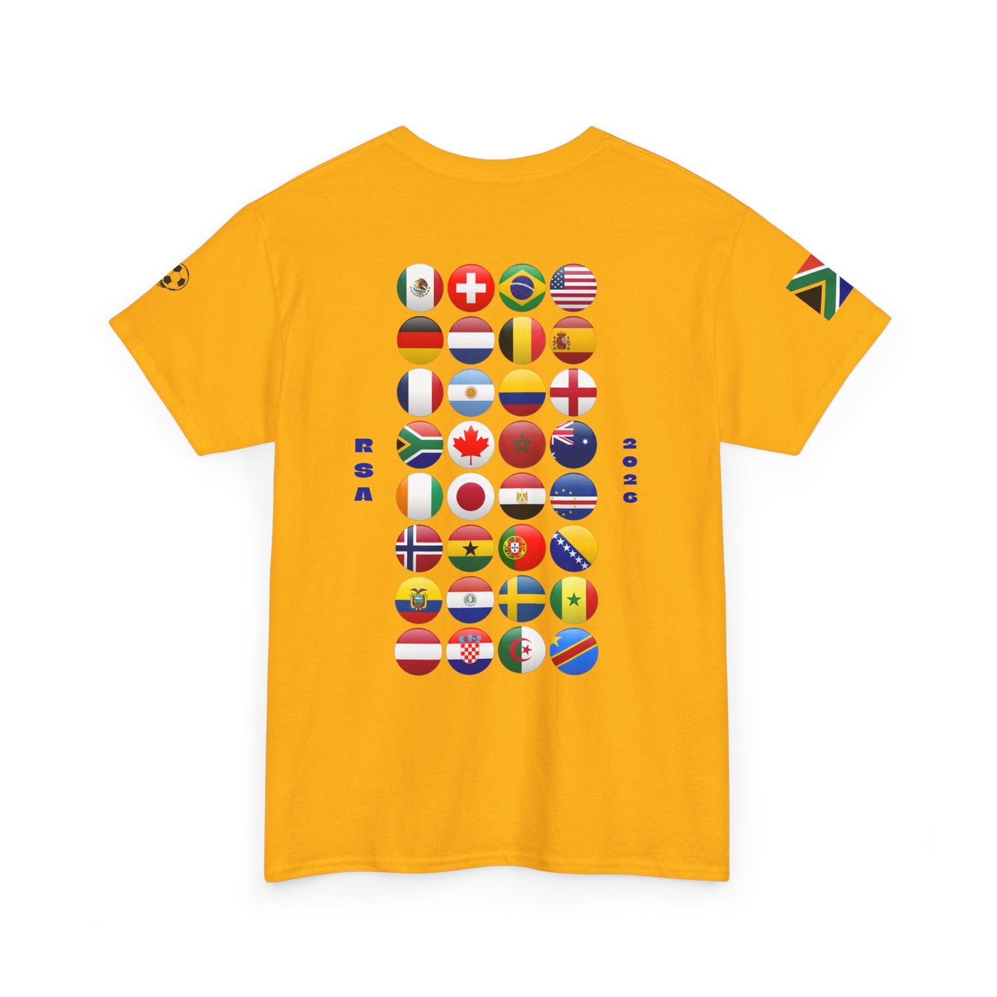 South Africa Football T-Shirt - Unisex South Africa Soccer Fan Tee with Flag (2026)