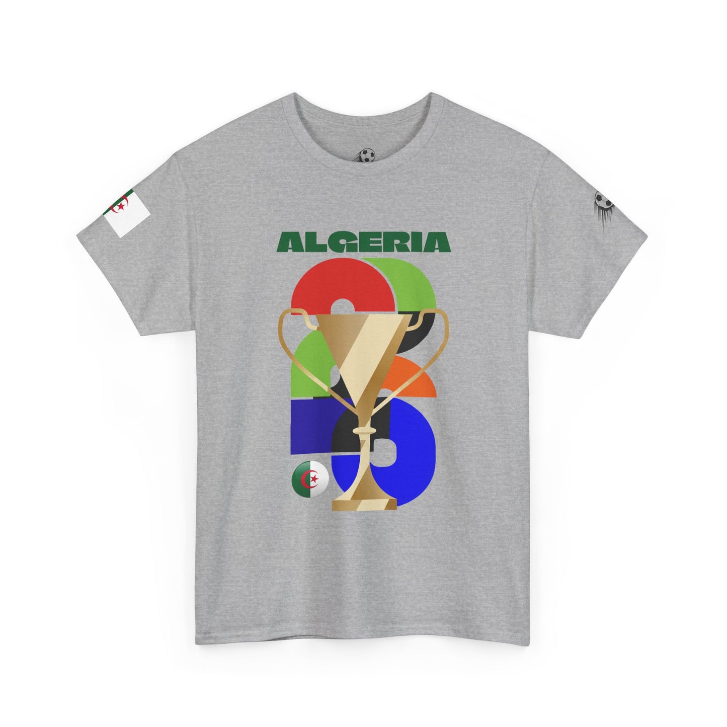 Algeria Football T-Shirt - Unisex Algeria Soccer Fan Tee with Flag (2026)