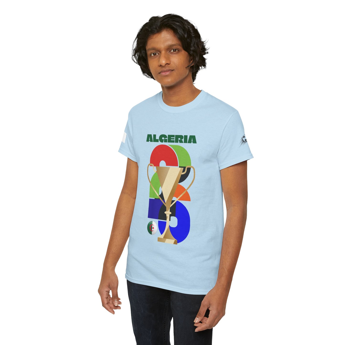 Algeria Football T-Shirt - Unisex Algeria Soccer Fan Tee with Flag (2026)