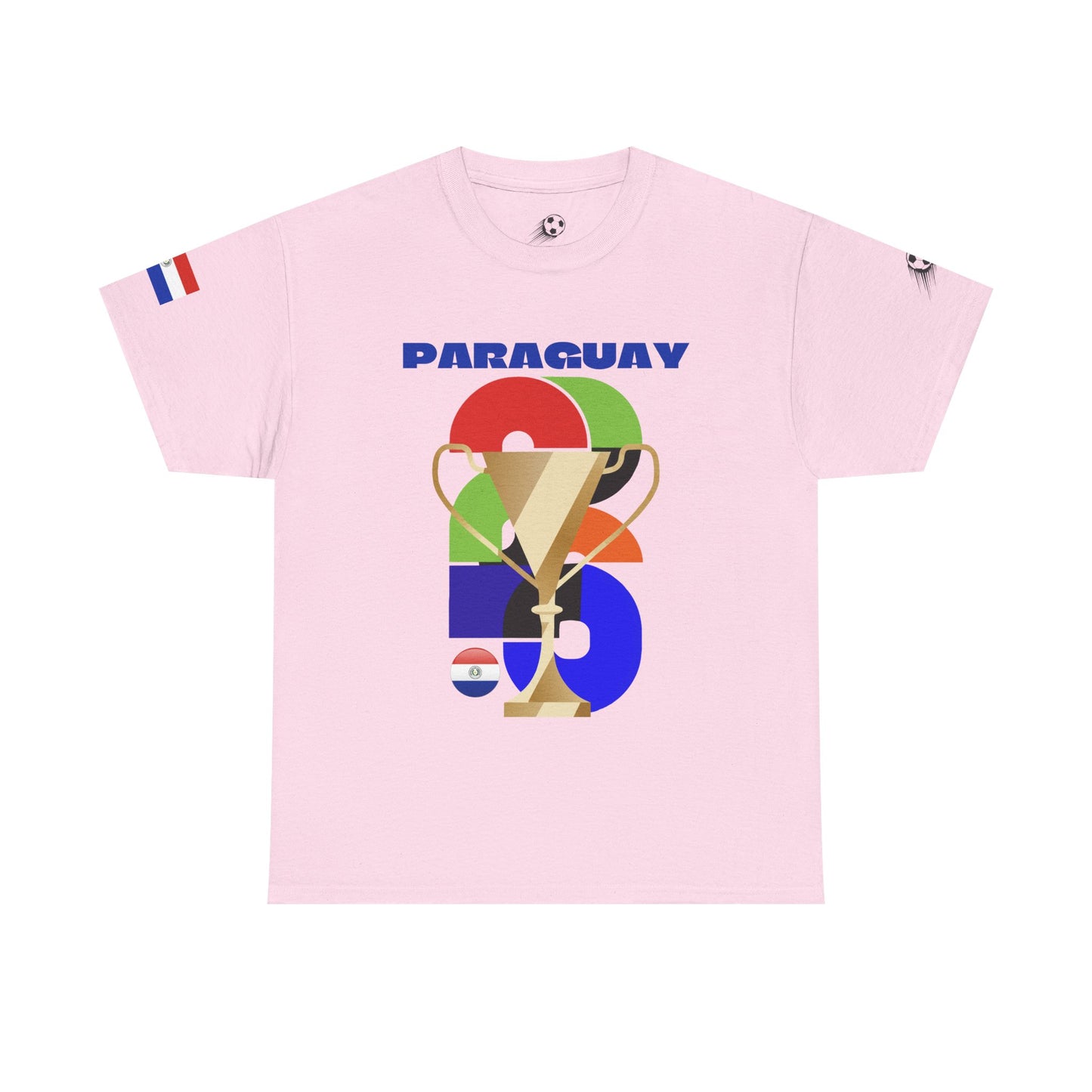 Paraguay Football T-Shirt - Unisex Paraguay Soccer Fan Tee with Flag (2026)