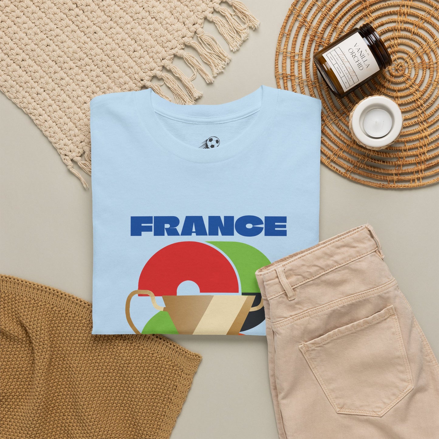 France Football T-Shirt - Unisex France Soccer Fan Tee with Flag (2026)
