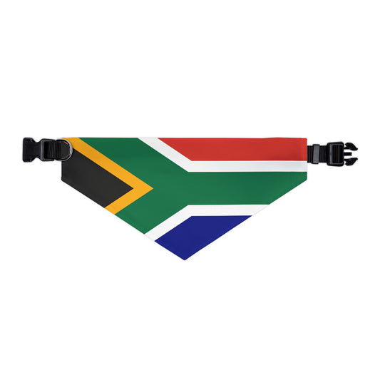 South Africa Soccer Dog Bandana — South African Flag Snap-On Pet Bandana, Fan Gear