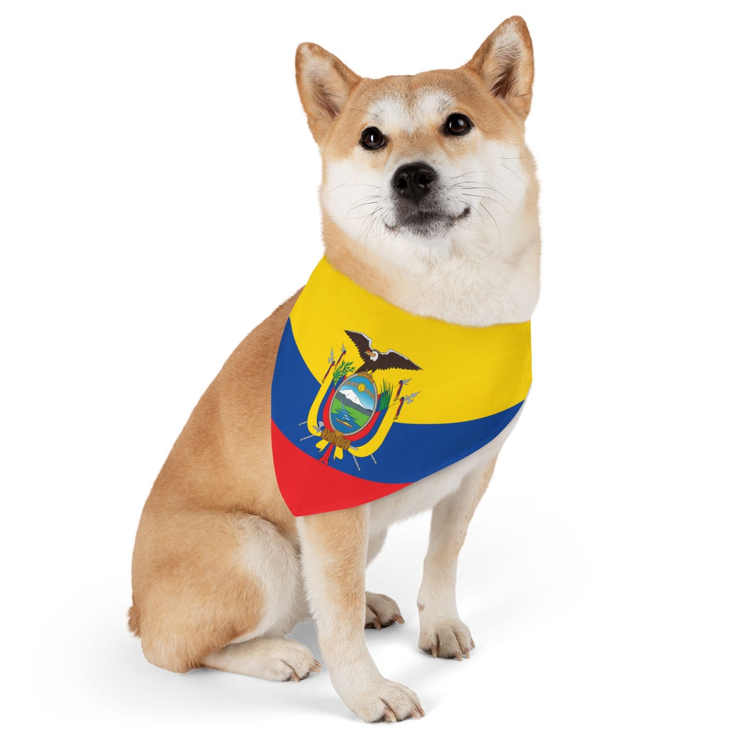Ecuador Soccer Dog Bandana — Ecuadorian Flag Snap-On Pet Bandana, Fan Gear