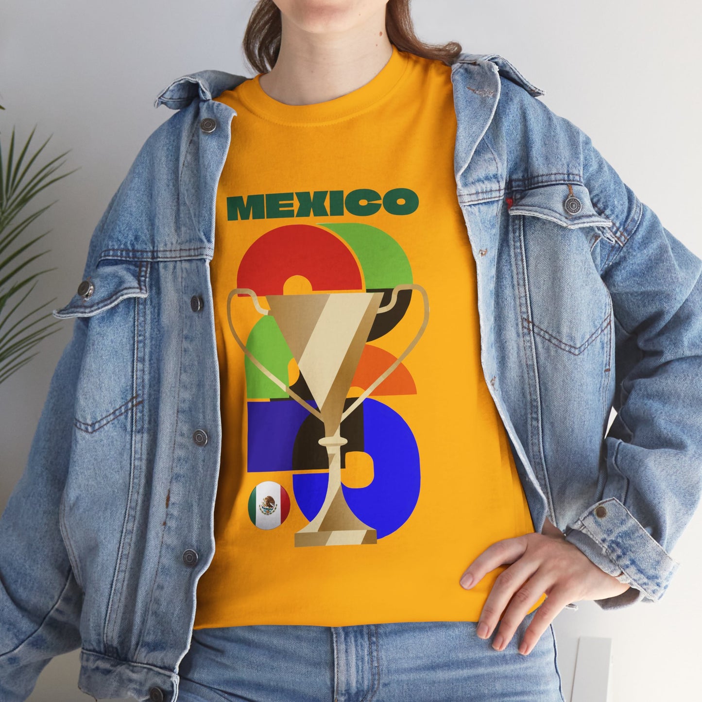 Mexico Football T-Shirt - Unisex Mexico Soccer Fan Tee with Flag (2026)