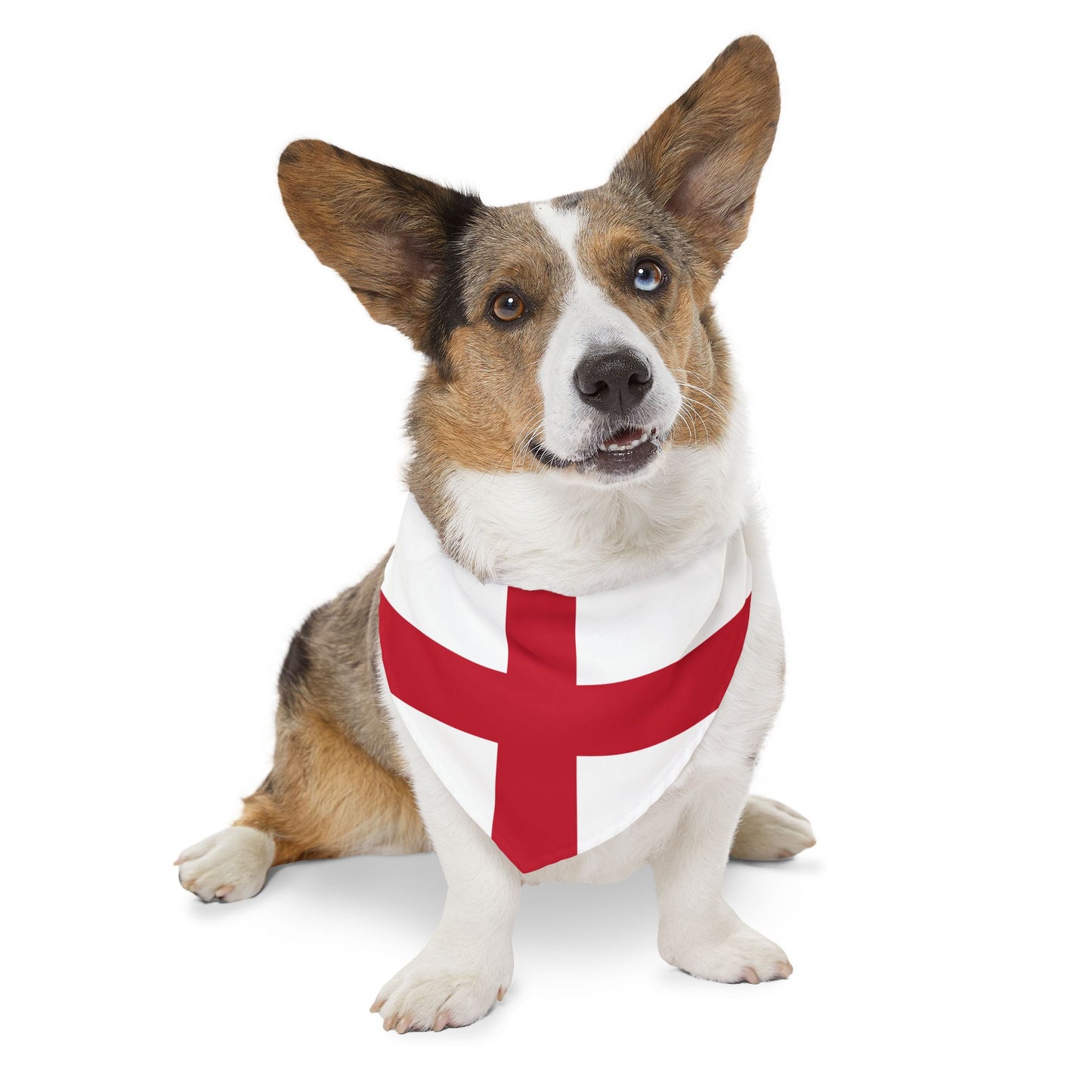 England Soccer Dog Bandana — English Flag Snap-On Pet Bandana, Fan Gear