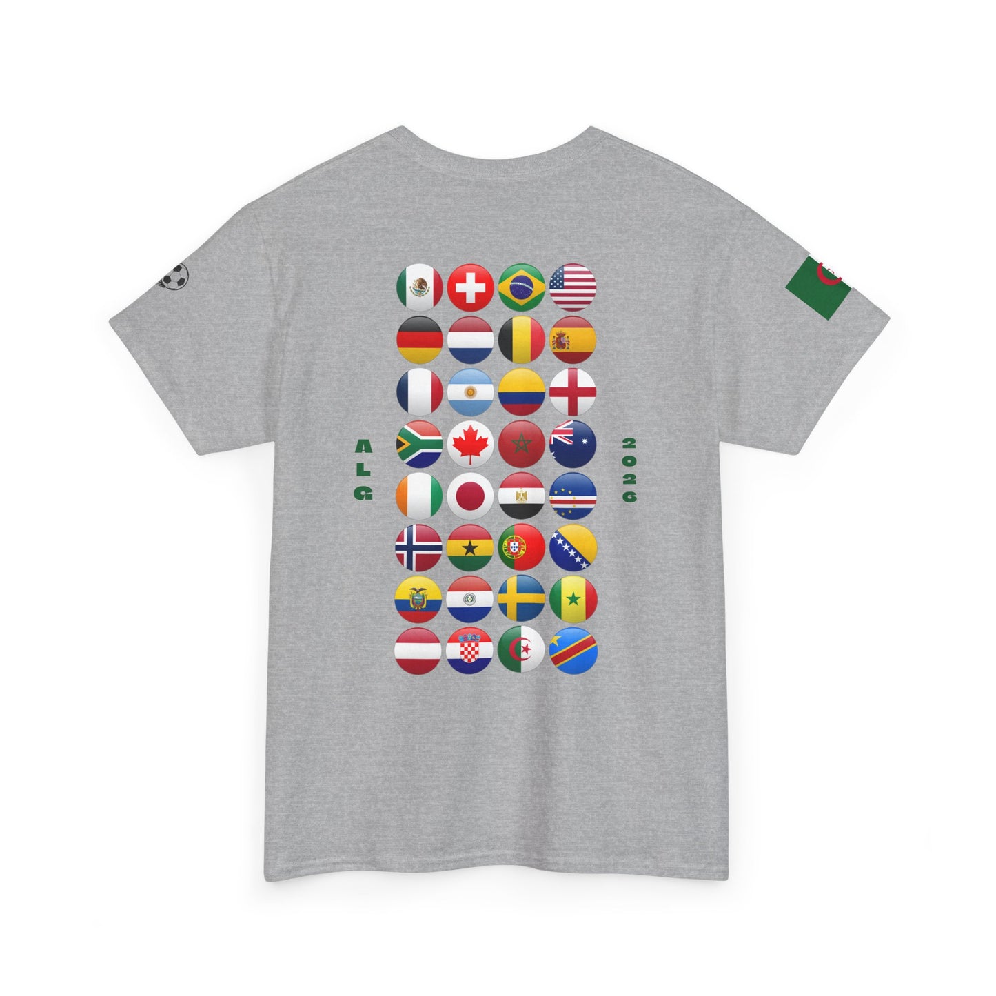 Algeria Football T-Shirt - Unisex Algeria Soccer Fan Tee with Flag (2026)