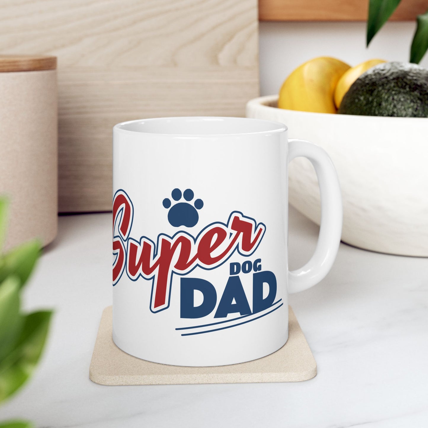 Ceramic Mug, Funny Pet Lover Gift, Dog Dad Coffee Cup, 11oz/15oz