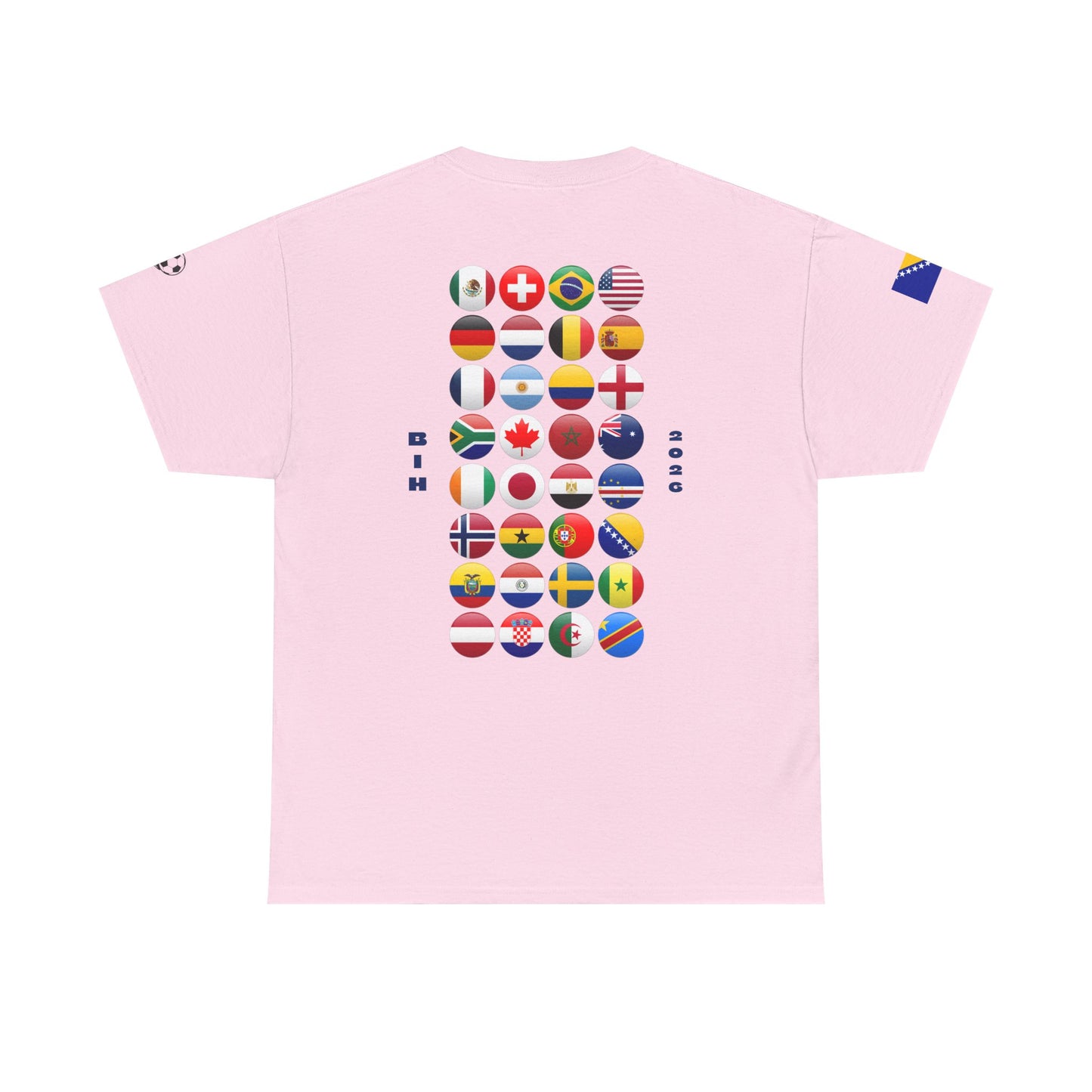 Bosnia and Herzegovina Football T-Shirt - Unisex Bosnia and Herzegovina Soccer Fan Tee with Flag (2026)