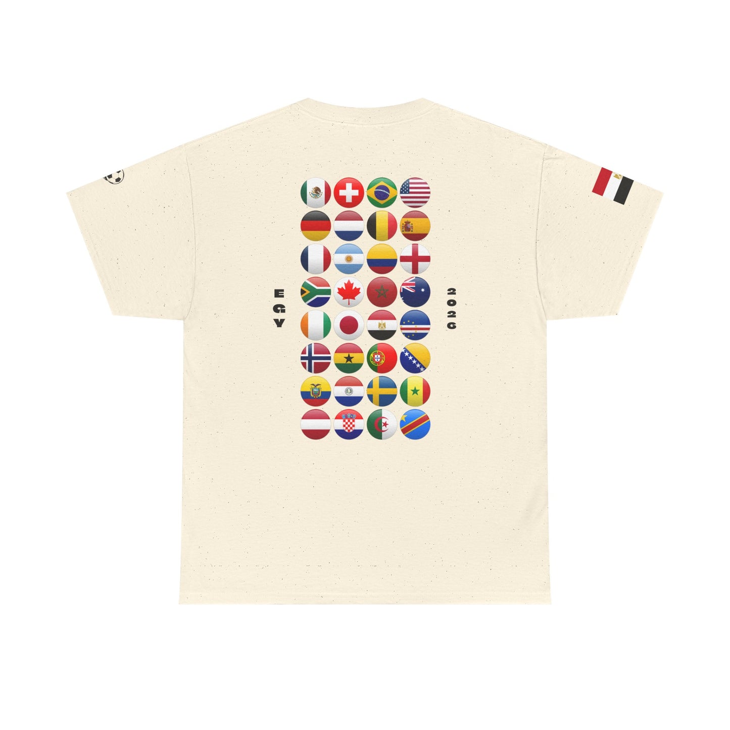 Egypt Football T-Shirt - Unisex Egypt Soccer Fan Tee with Flag (2026)