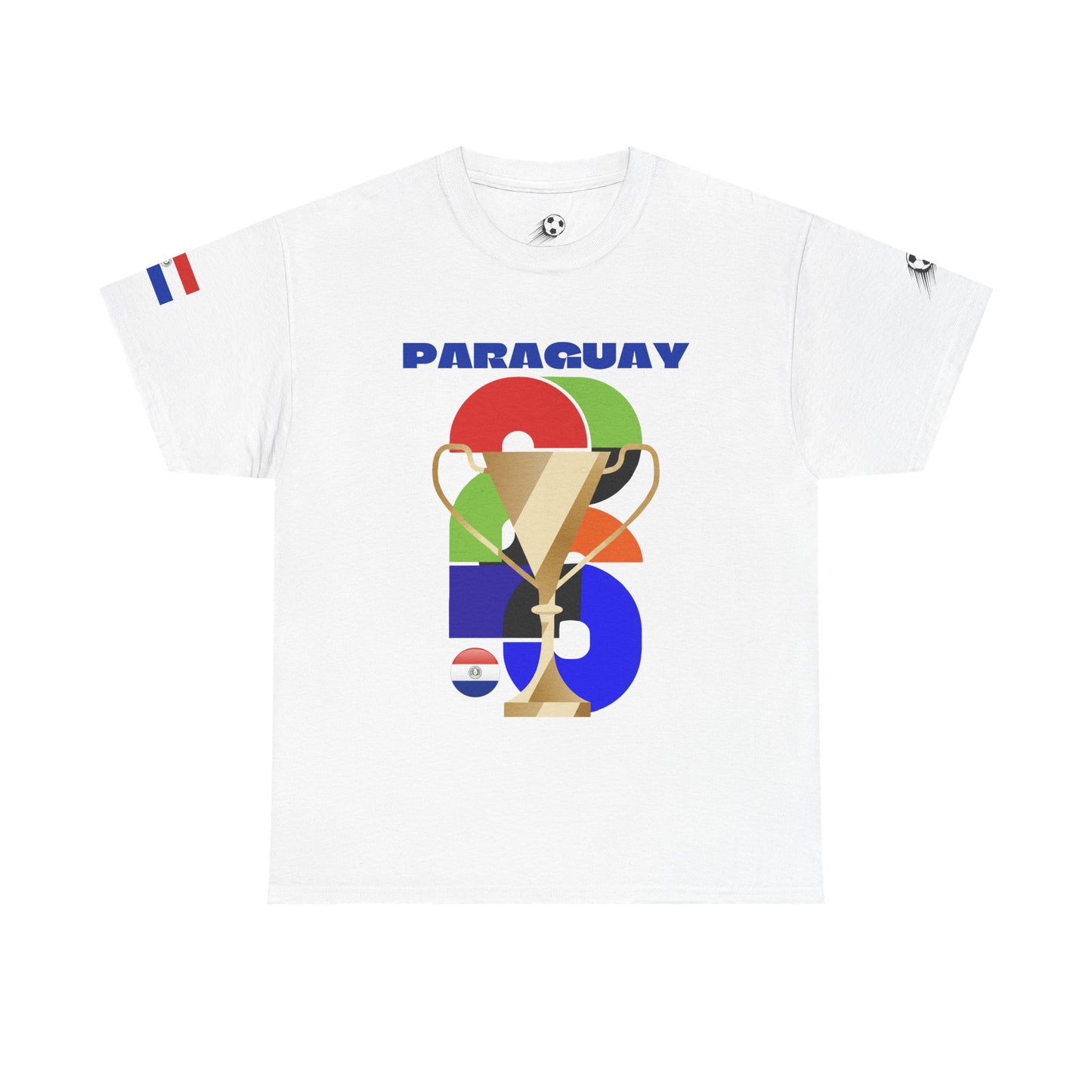 Paraguay Football T-Shirt - Unisex Paraguay Soccer Fan Tee with Flag (2026)