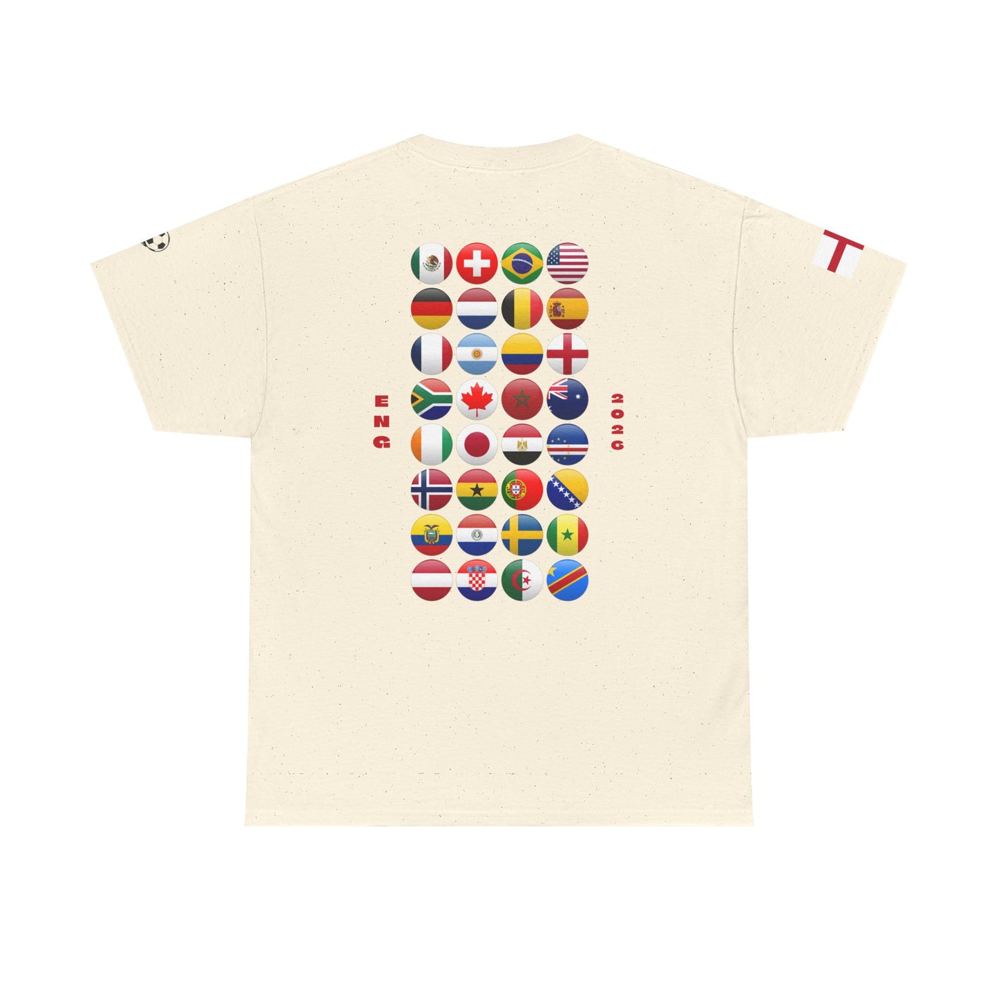 England Football T-Shirt - Unisex England Soccer Fan Tee with Flag (2026)