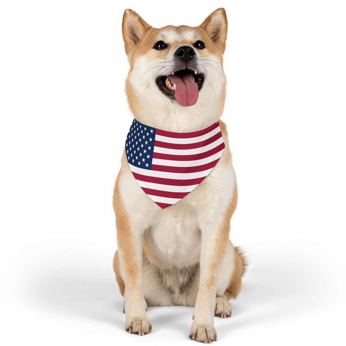 United States Soccer Dog Bandana — American Flag Snap-On Pet Bandana, Fan Gear