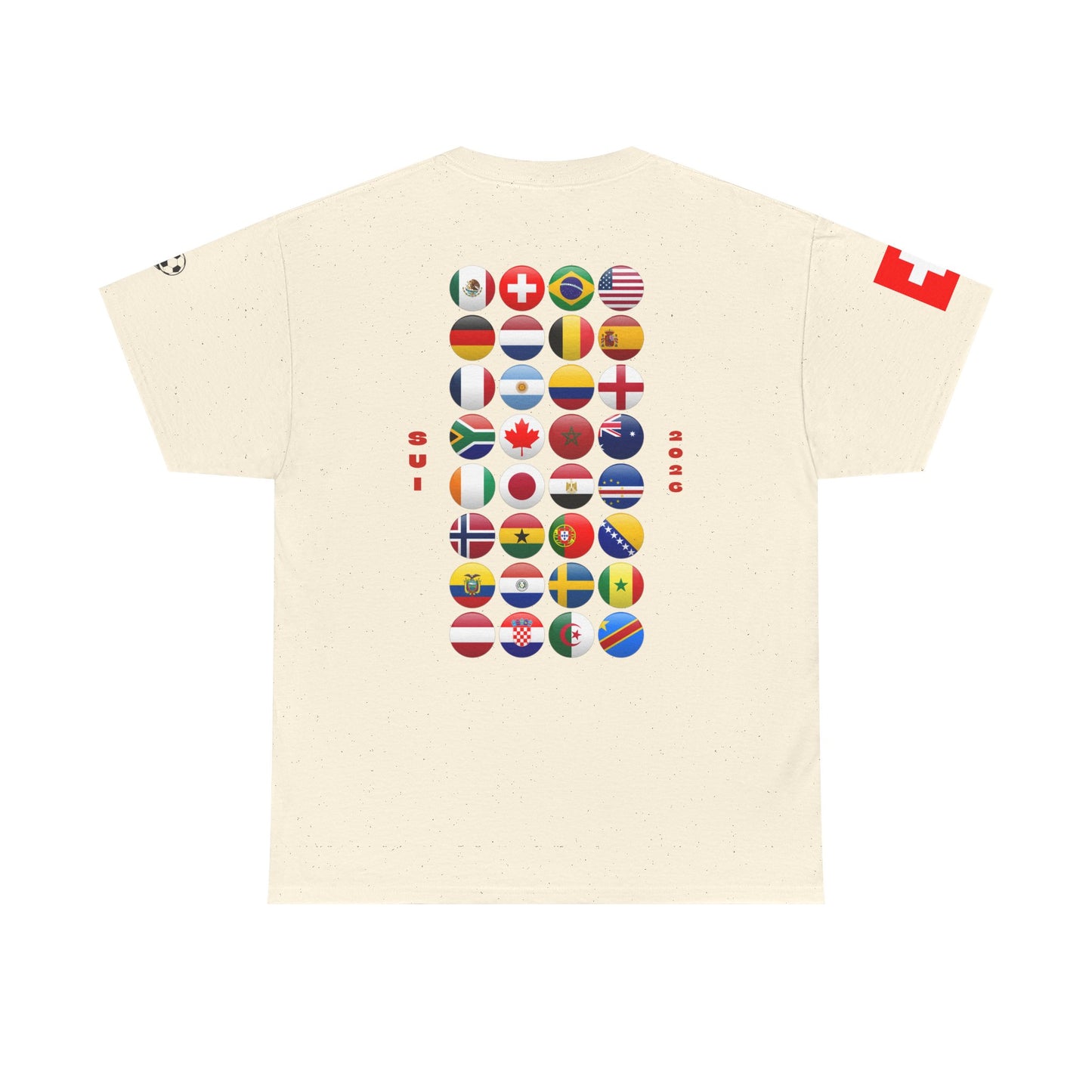 Switzerland Football T-Shirt - Unisex Switzerland Soccer Fan Tee with Flag (2026)