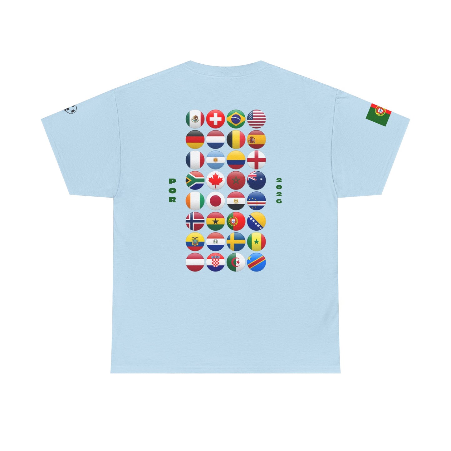 Portugal Football T-Shirt - Unisex Portugal Soccer Fan Tee with Flag (2026)
