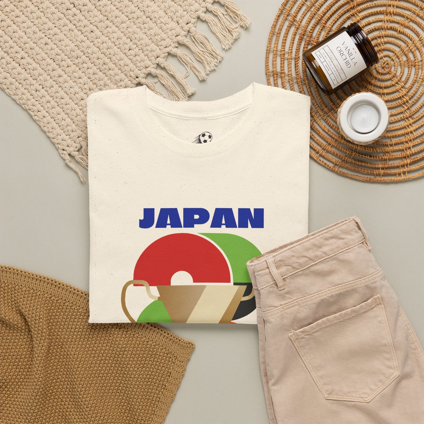 Japan Football T-Shirt - Unisex Japan Soccer Fan Tee with Flag (2026)