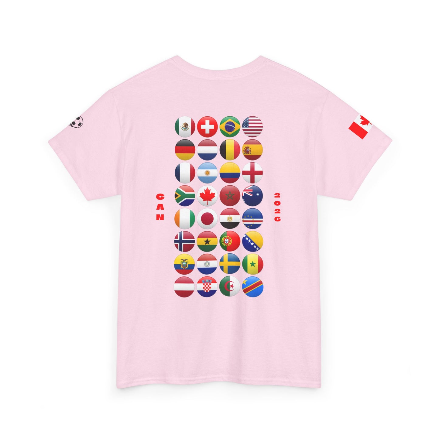 Canada Football T-Shirt - Unisex Canada Soccer Fan Tee with Flag (2026)