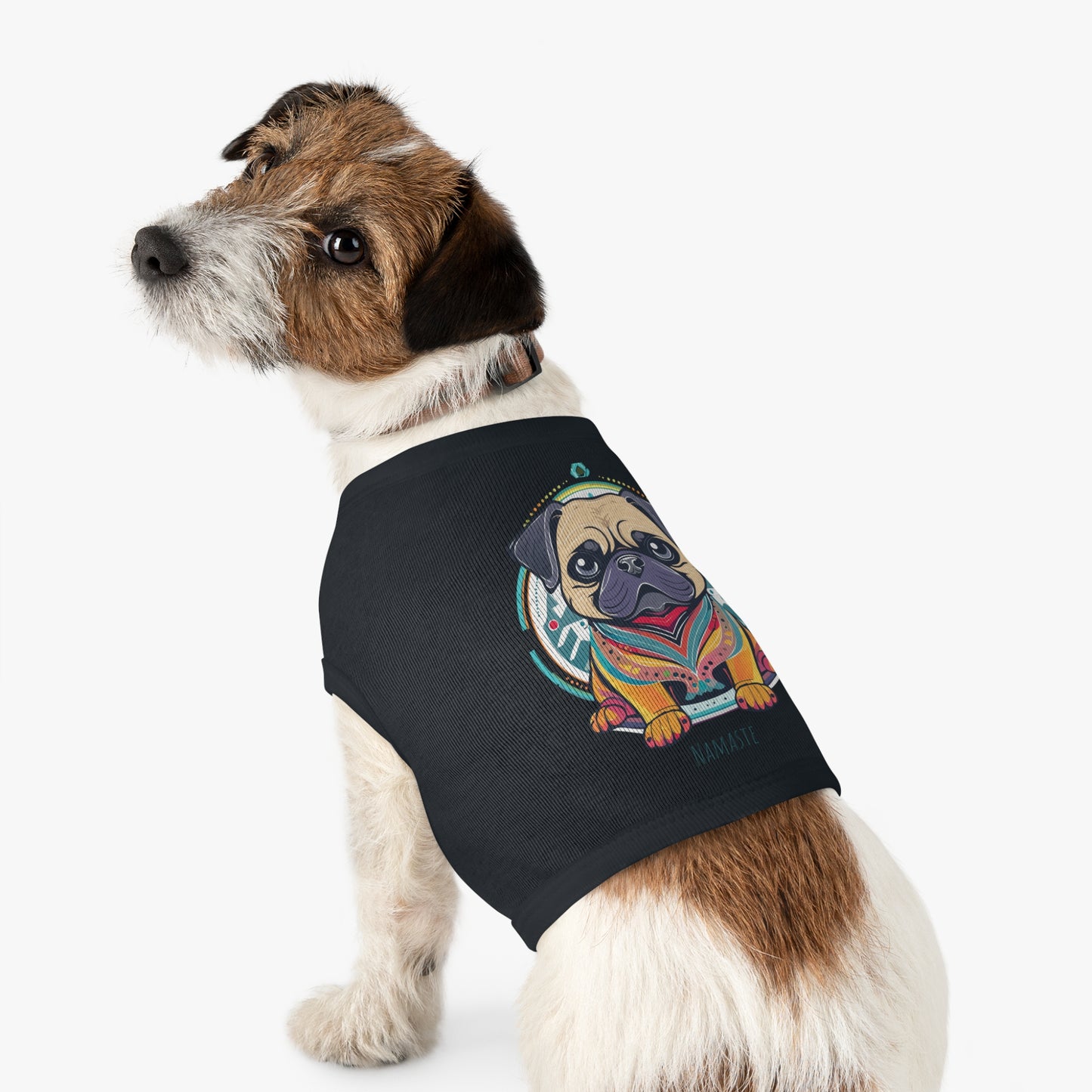 Namaste Pug Pet Tank Top, Stylish Dog Apparel, Yoga Pet Wear, Pet Summer Outfit, Dog Lover Gift, Funny Dog Shirt