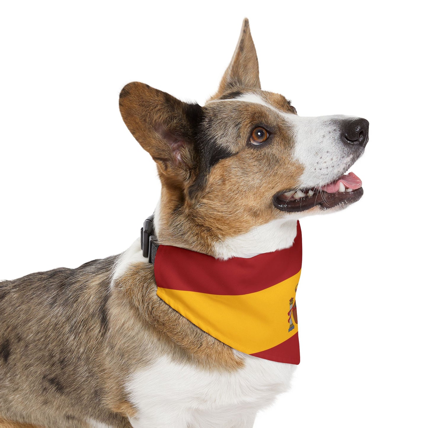 Spain Soccer Dog Bandana — Spanish Flag Snap-On Pet Bandana, Fan Gear