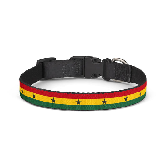 Ghana Soccer Dog Collar — Ghanaian Flag Grid Clip-On Pet Collar, Fan Gear