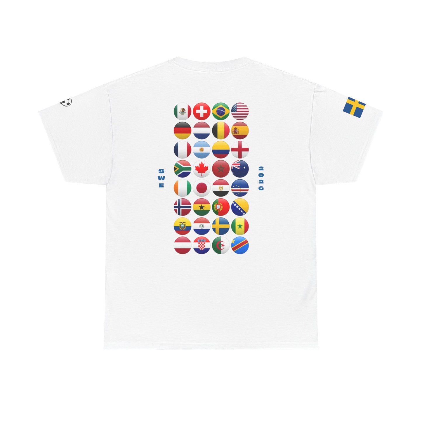 Sweden Football T-Shirt - Unisex Sweden Soccer Fan Tee with Flag (2026)