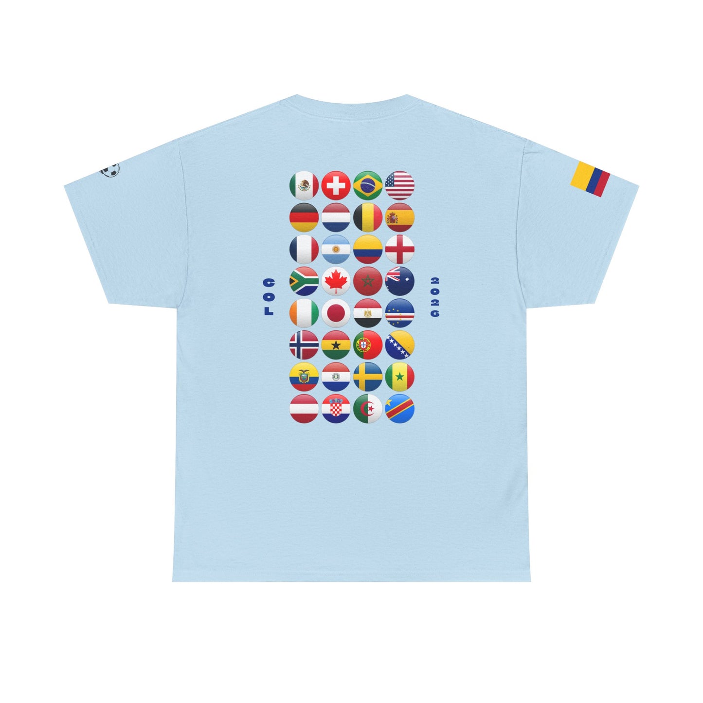 Colombia Football T-Shirt - Unisex Colombia Soccer Fan Tee with Flag (2026)