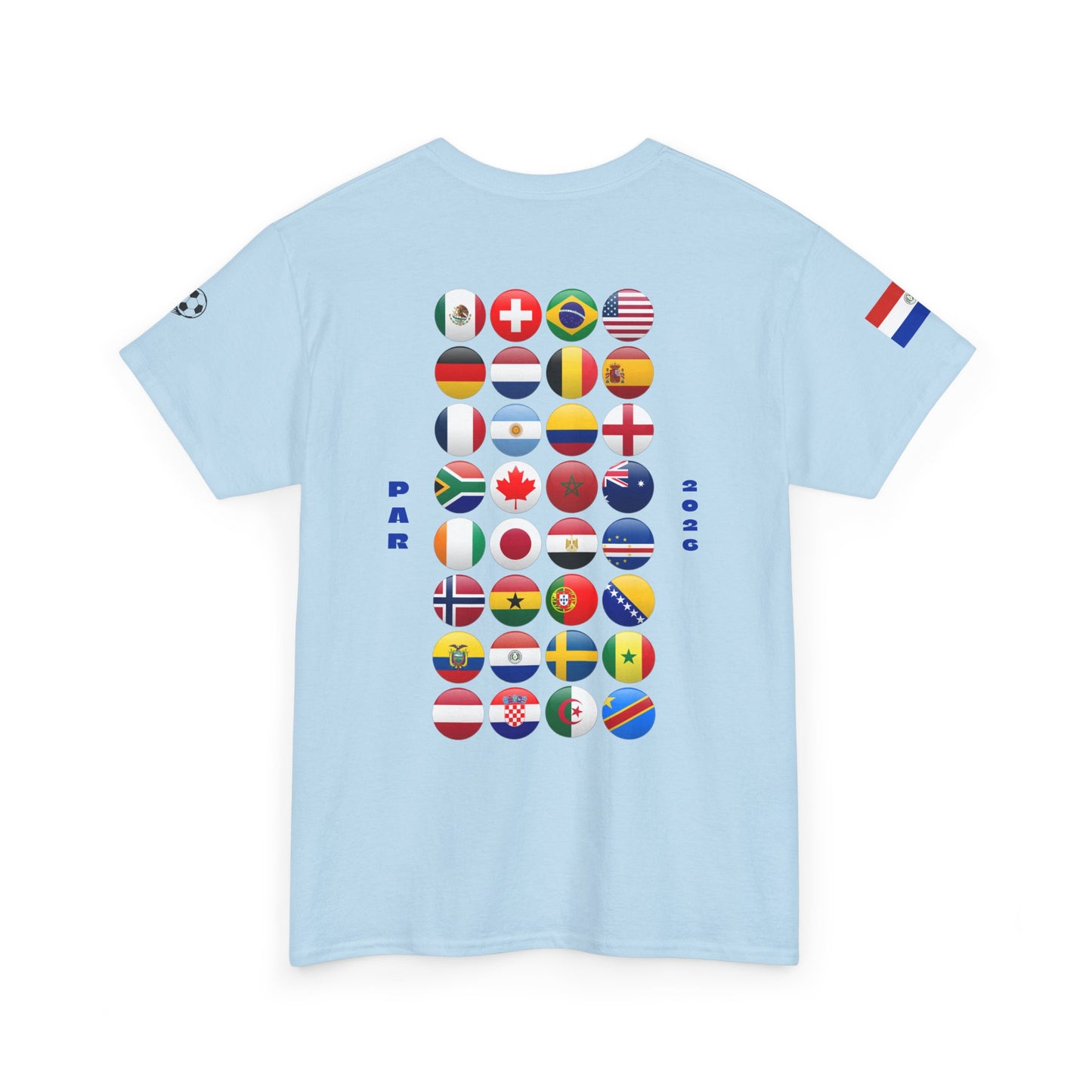 Paraguay Football T-Shirt - Unisex Paraguay Soccer Fan Tee with Flag (2026)