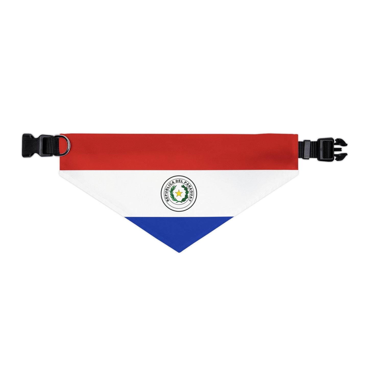 Paraguay Soccer Dog Bandana — Paraguayan Flag Snap-On Pet Bandana, Fan Gear
