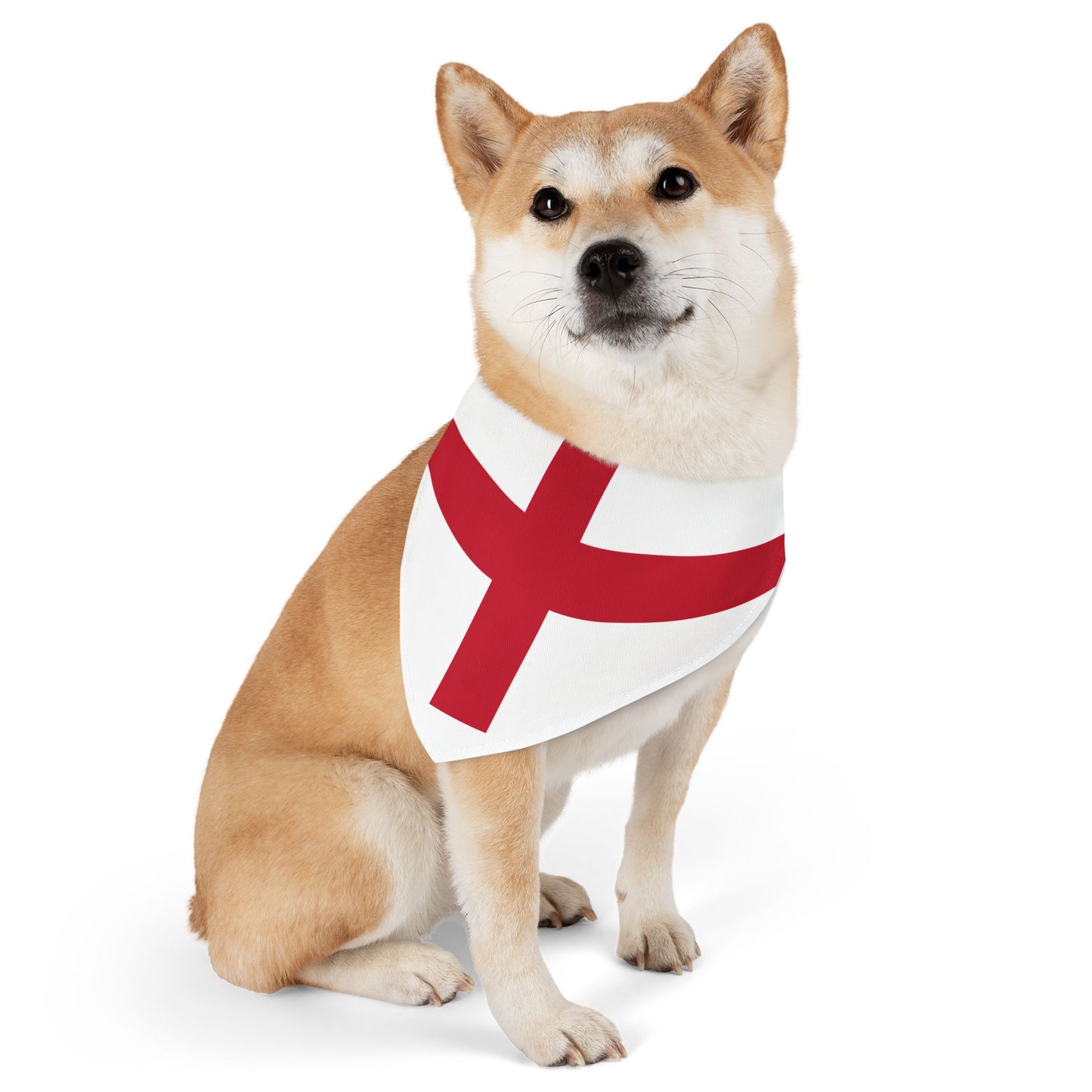England Soccer Dog Bandana — English Flag Snap-On Pet Bandana, Fan Gear