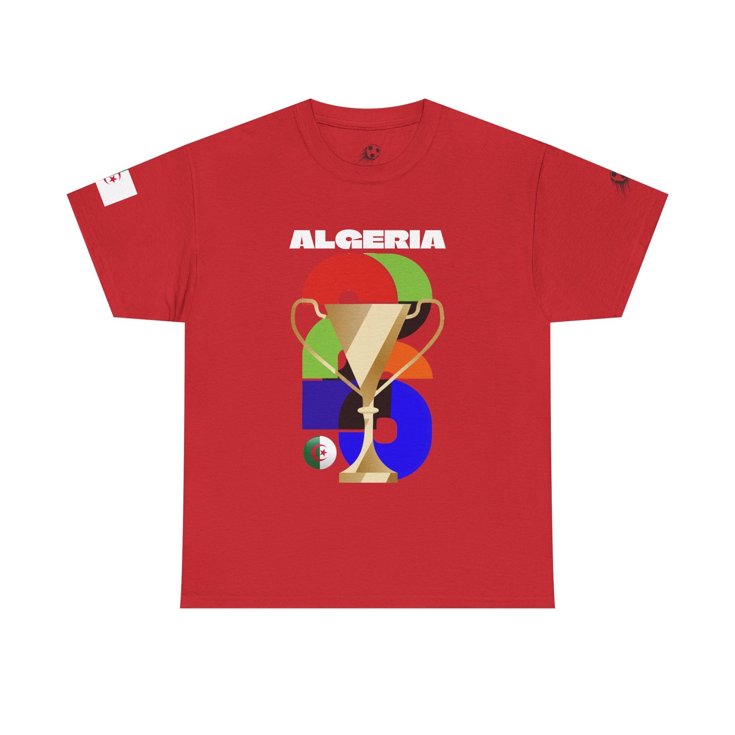 Algeria Football T-Shirt - Unisex Algeria Soccer Fan Tee with Flag (2026)