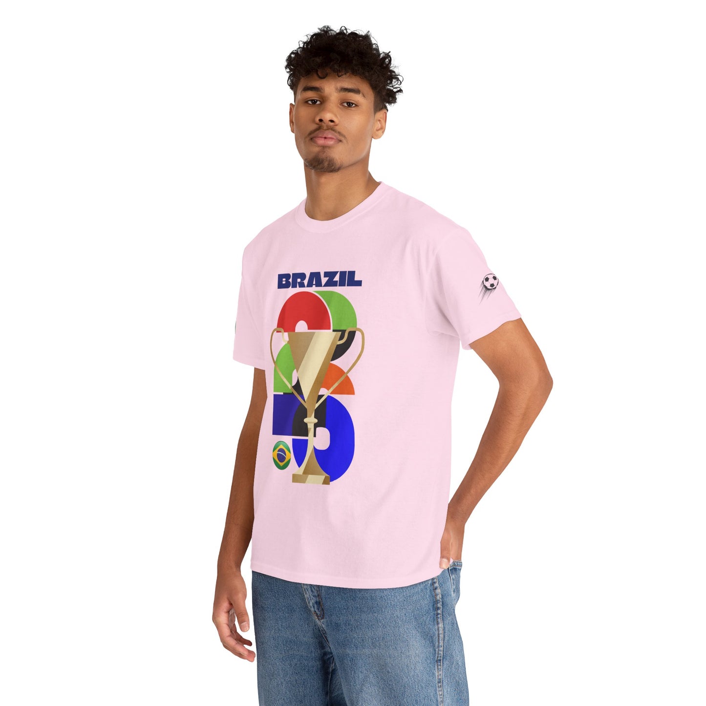 Brazil Football T-Shirt - Unisex Brazil Soccer Fan Tee with Flag (2026)