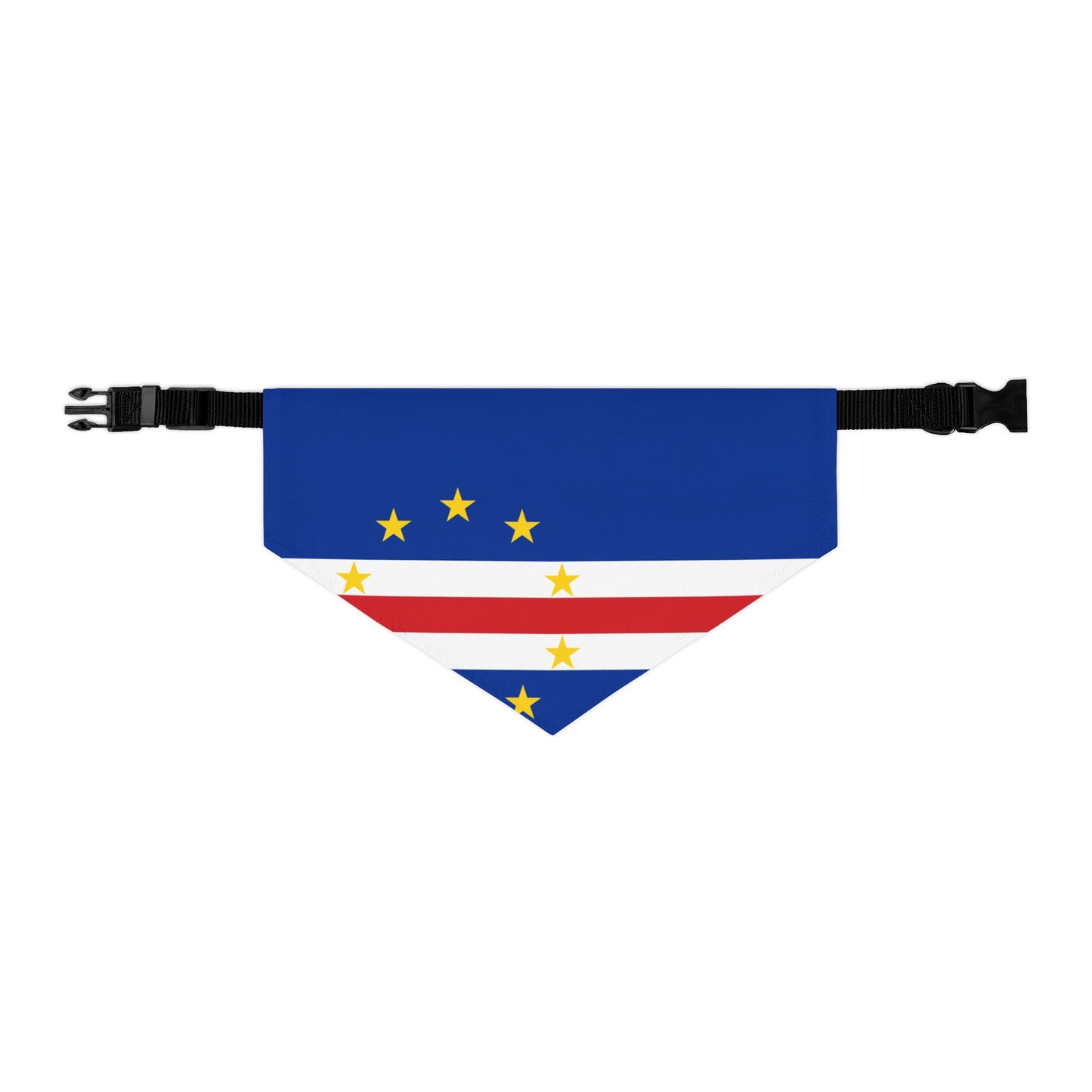Cape Verde Soccer Dog Bandana — Cape Verdean Flag Snap-On Pet Bandana, Fan Gear