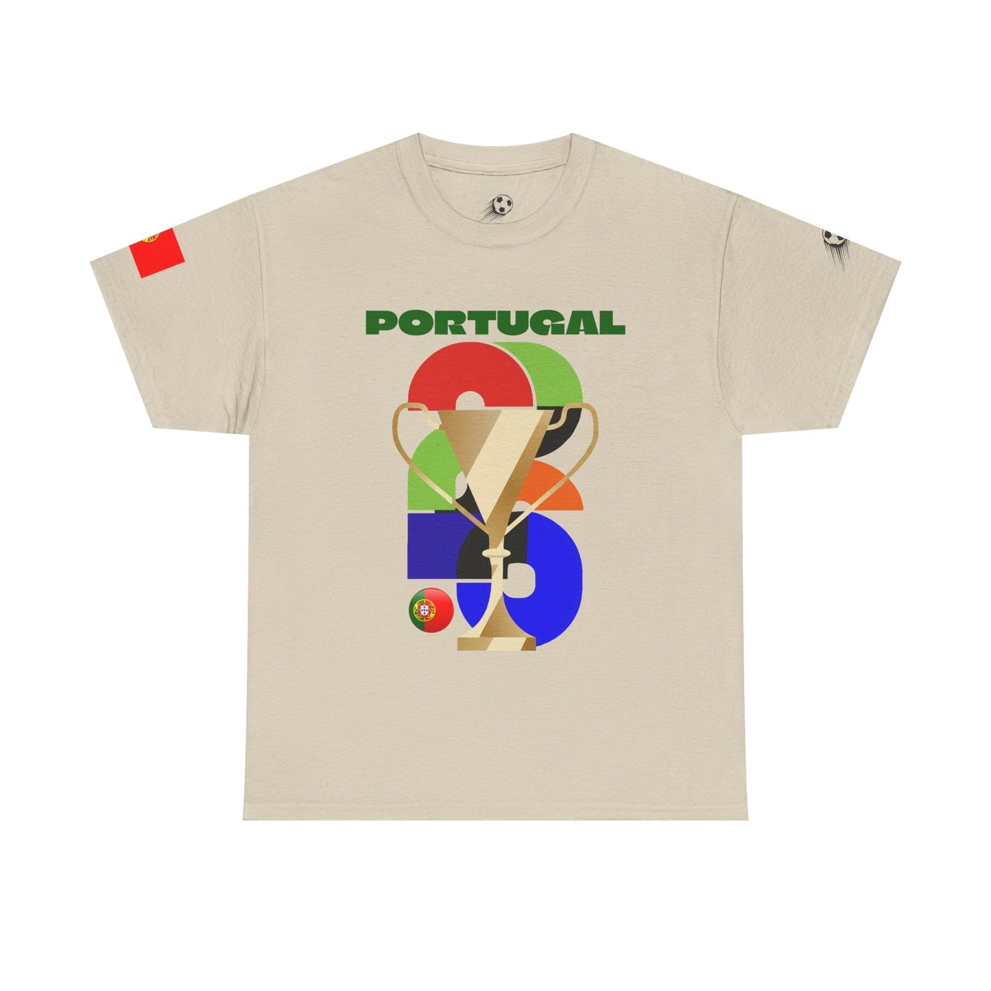 Portugal Football T-Shirt - Unisex Portugal Soccer Fan Tee with Flag (2026)