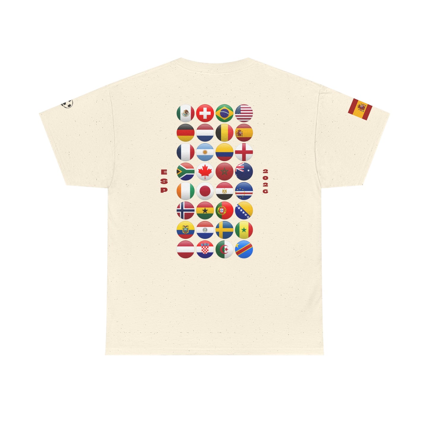 Spain Football T-Shirt - Unisex Spain Soccer Fan Tee with Flag (2026)