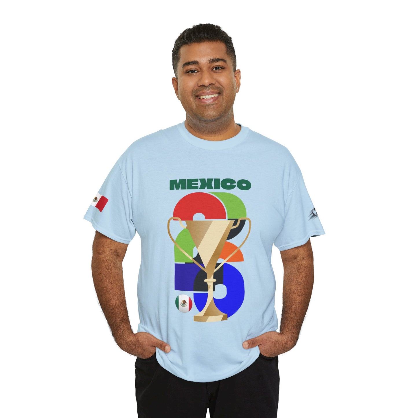 Mexico Football T-Shirt - Unisex Mexico Soccer Fan Tee with Flag (2026)