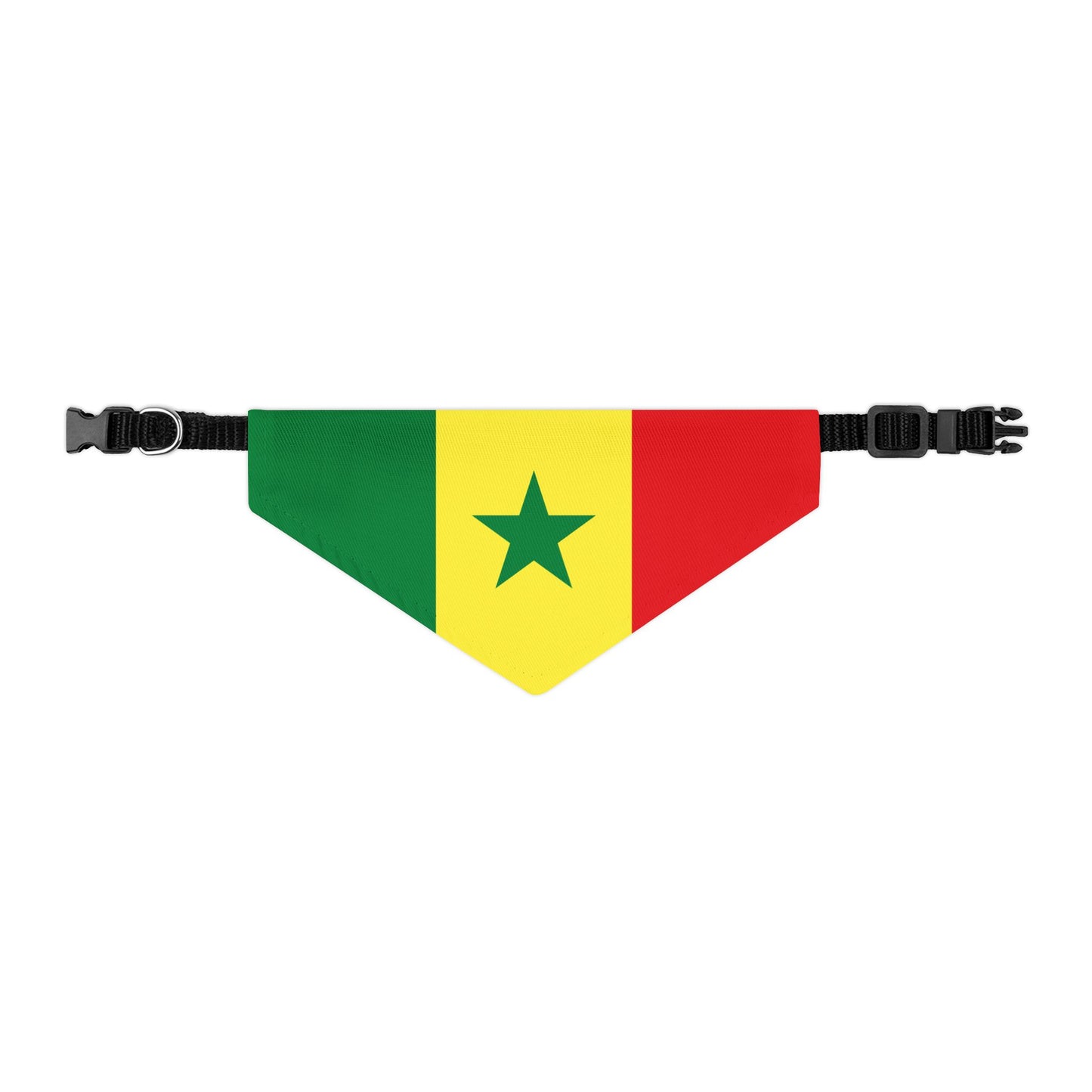 Senegal Soccer Dog Bandana — Senegalese Flag Snap-On Pet Bandana, Fan Gear