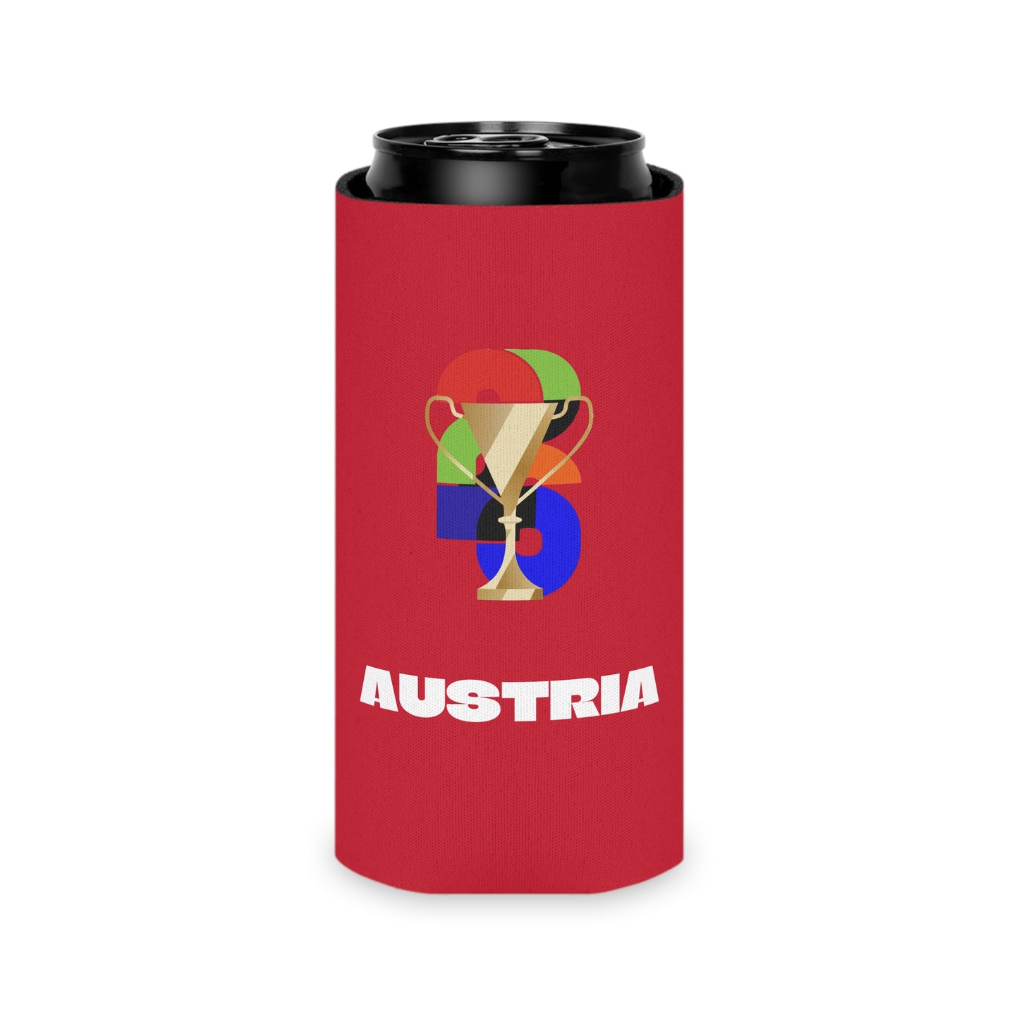 Austria Soccer Can Cooler - Austria Football Fan Koozie for Game Day (2026)
