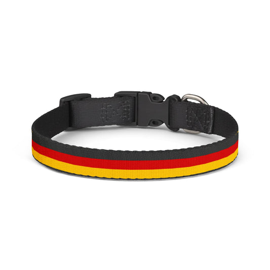Germany Soccer Dog Collar — German Flag Grid Clip-On Pet Collar, Fan Gear