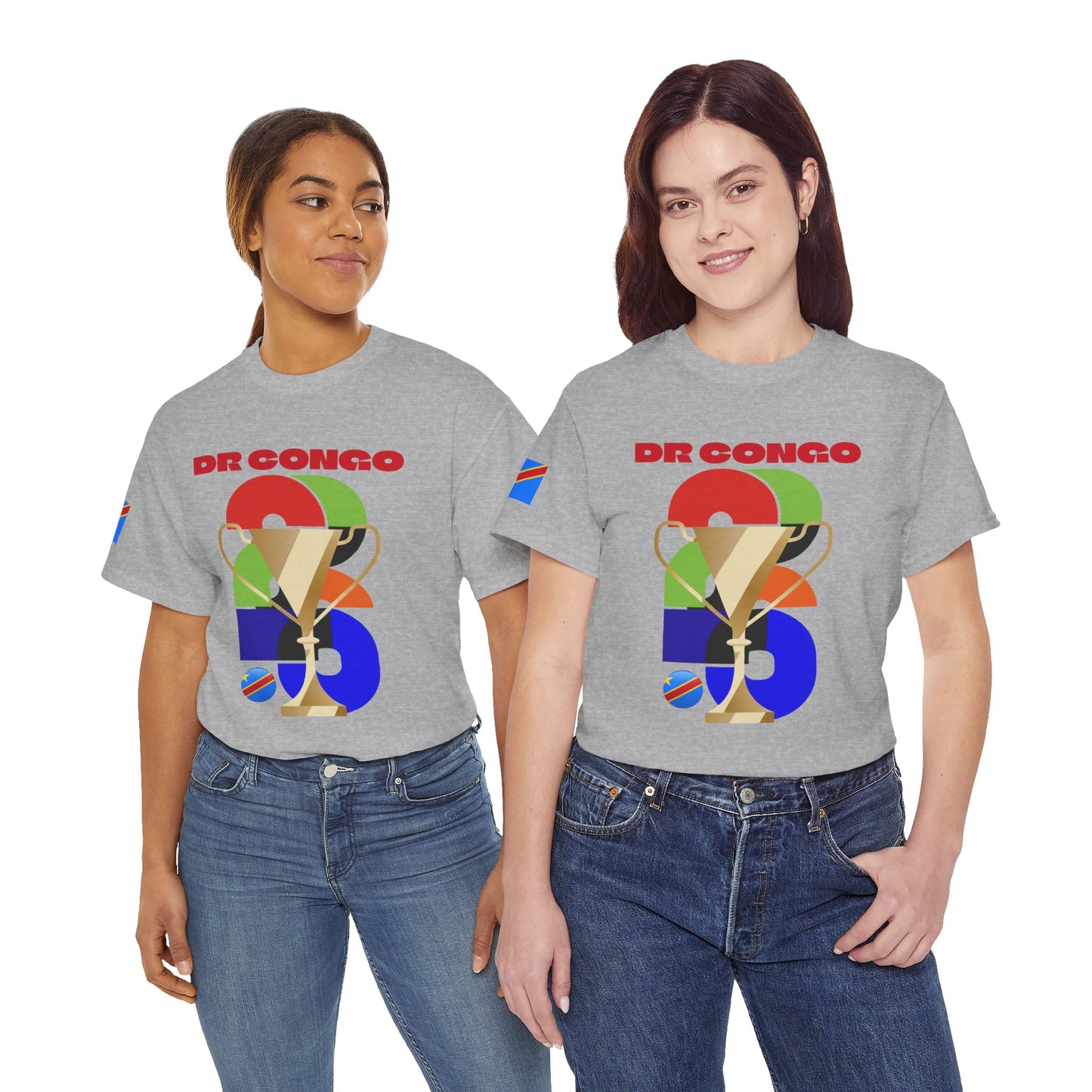 DR Congo Football T-Shirt - Unisex DR Congo Soccer Fan Tee with Flag (2026)