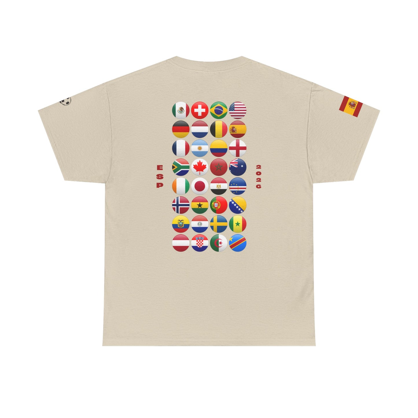 Spain Football T-Shirt - Unisex Spain Soccer Fan Tee with Flag (2026)