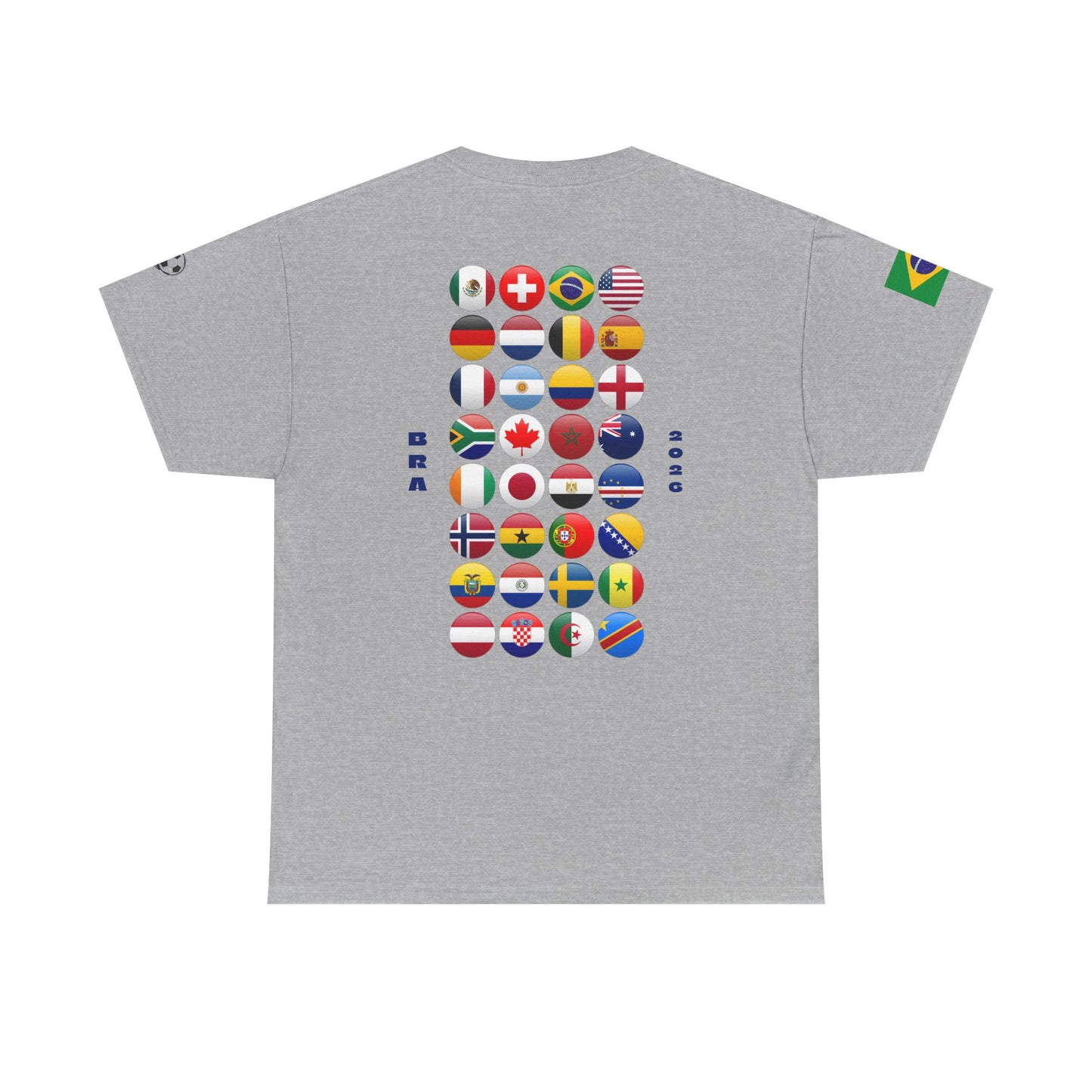 Brazil Football T-Shirt - Unisex Brazil Soccer Fan Tee with Flag (2026)
