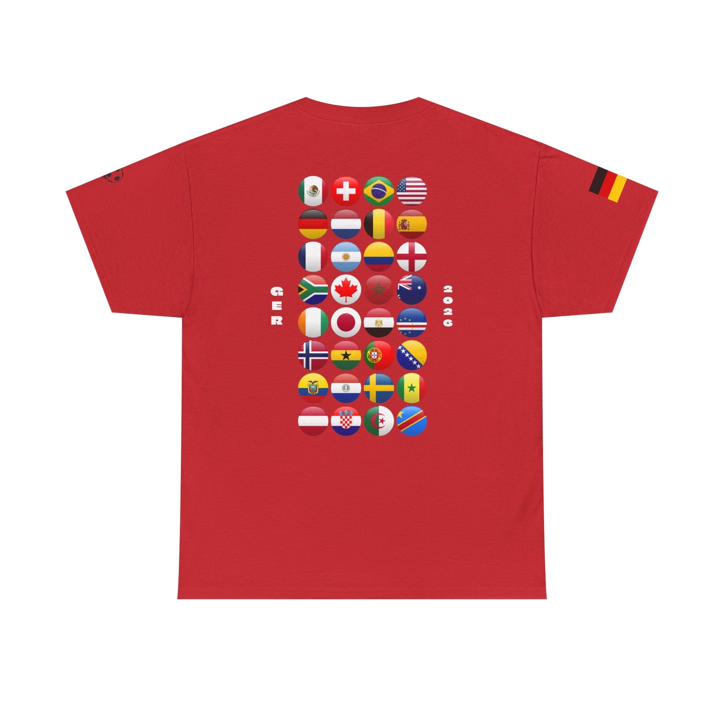 Germany Football T-Shirt - Unisex Germany Soccer Fan Tee with Flag (2026)