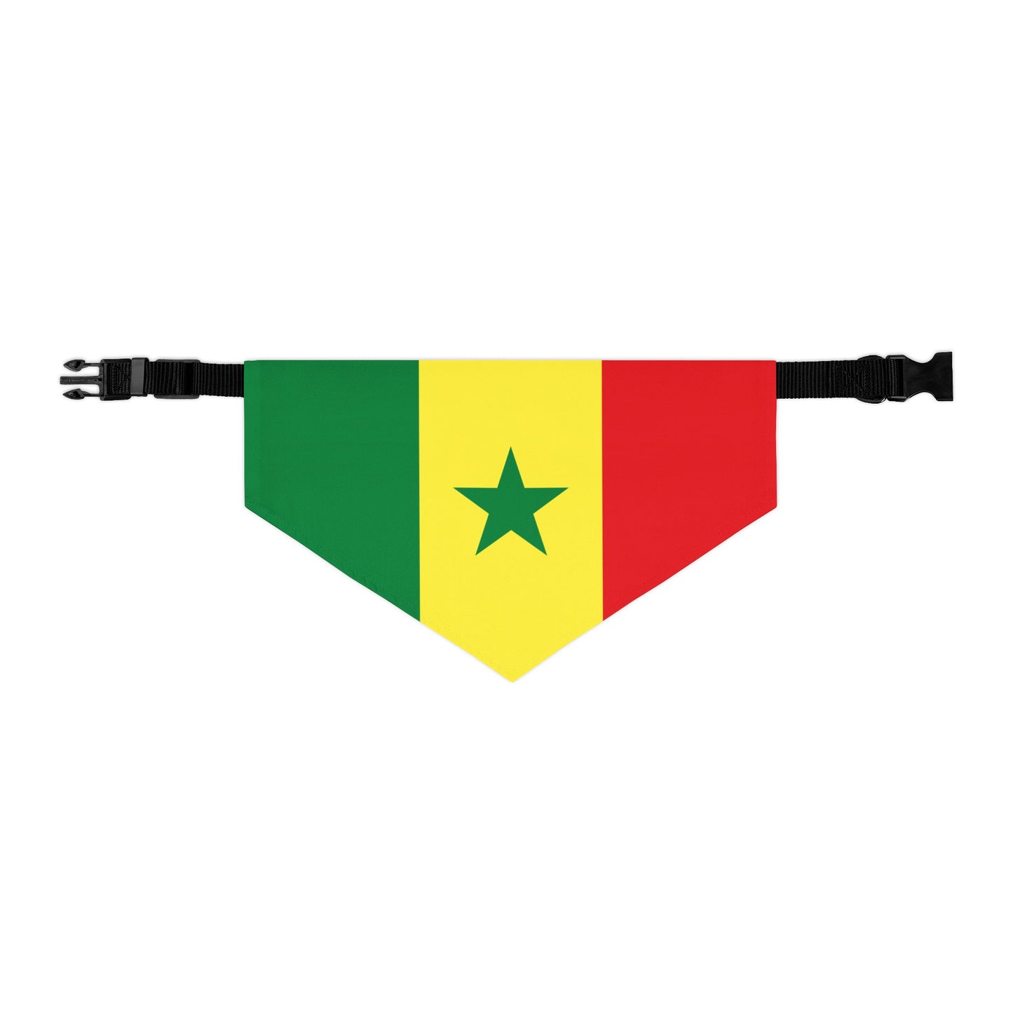 Senegal Soccer Dog Bandana — Senegalese Flag Snap-On Pet Bandana, Fan Gear