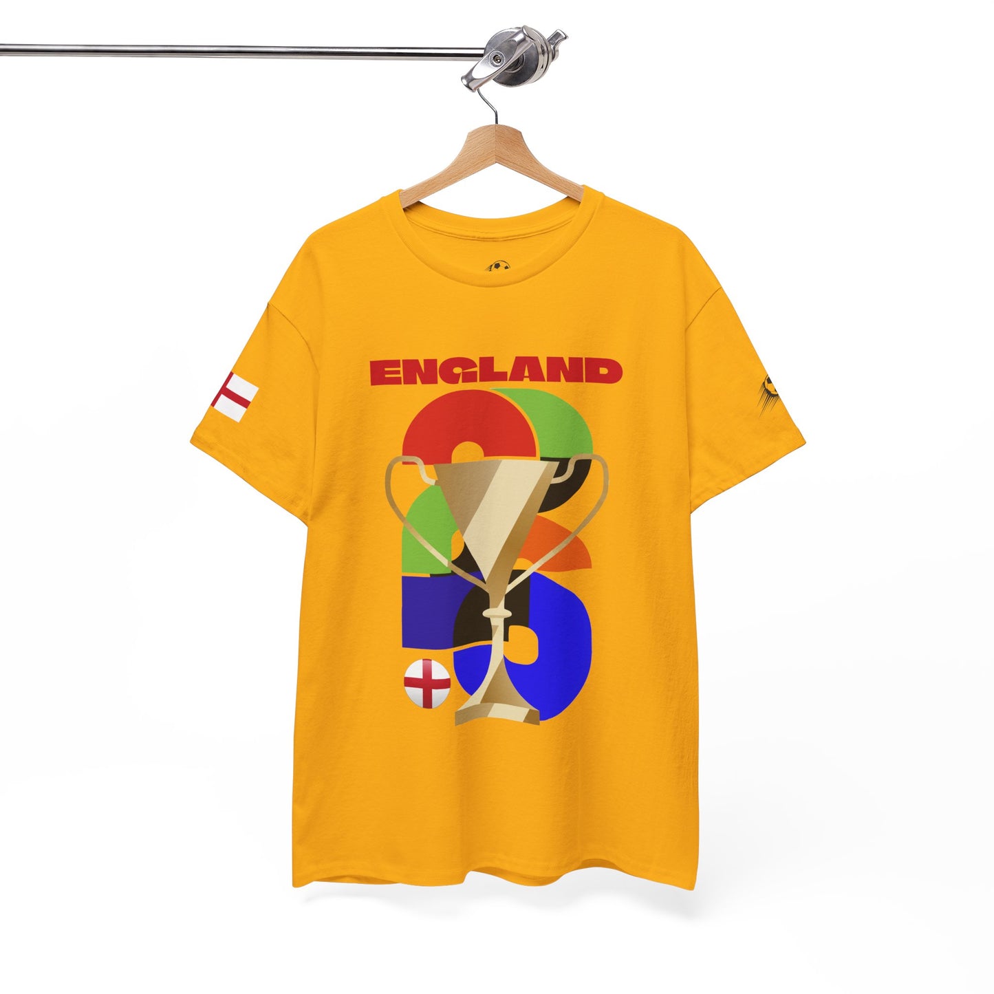 England Football T-Shirt - Unisex England Soccer Fan Tee with Flag (2026)
