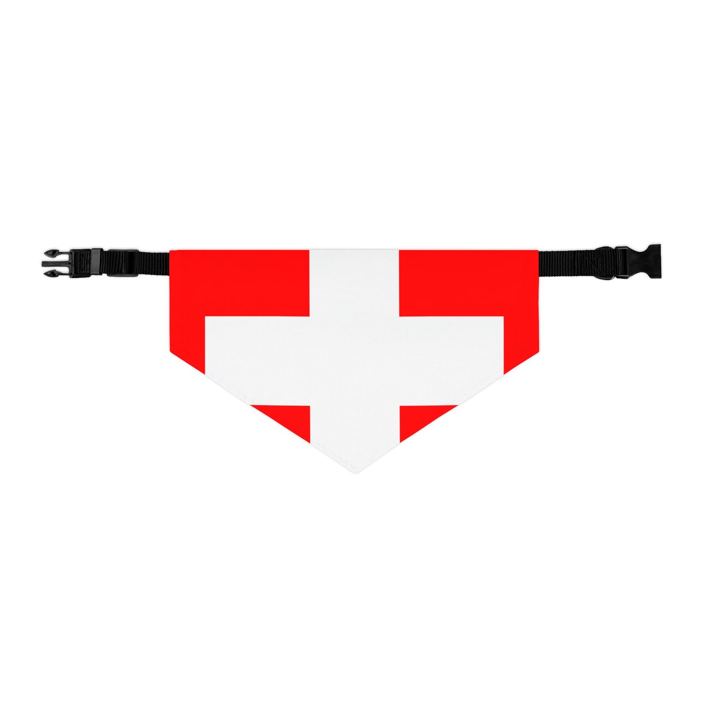 Switzerland Soccer Dog Bandana — Swiss Flag Snap-On Pet Bandana, Fan Gear