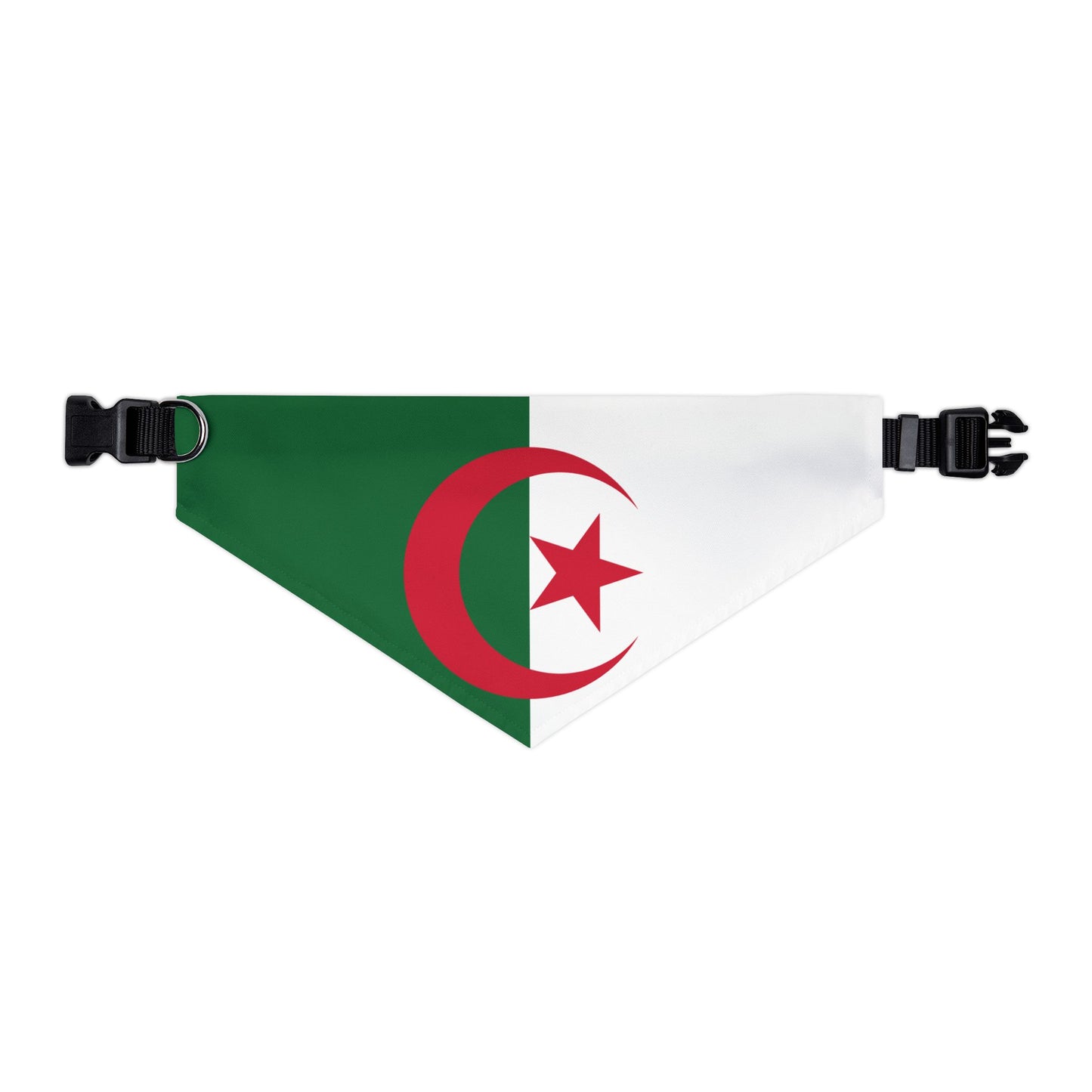 Algeria Soccer Dog Bandana — Algerian Flag Snap-On Pet Bandana, Fan Gear