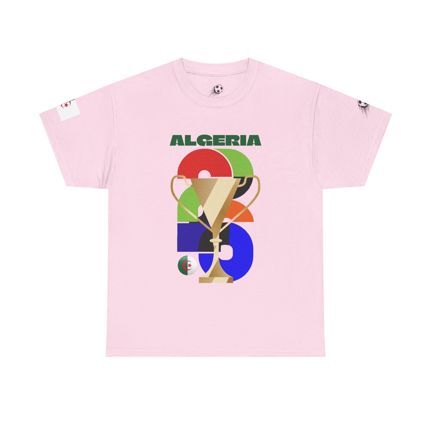 Algeria Football T-Shirt - Unisex Algeria Soccer Fan Tee with Flag (2026)