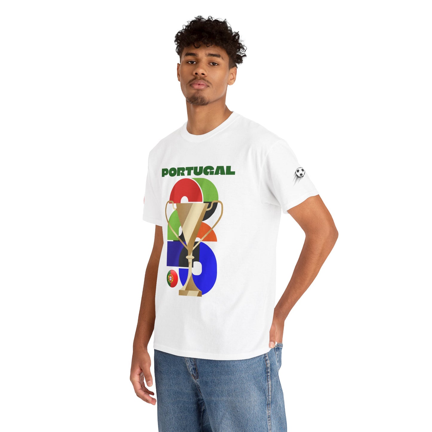 Portugal Football T-Shirt - Unisex Portugal Soccer Fan Tee with Flag (2026)
