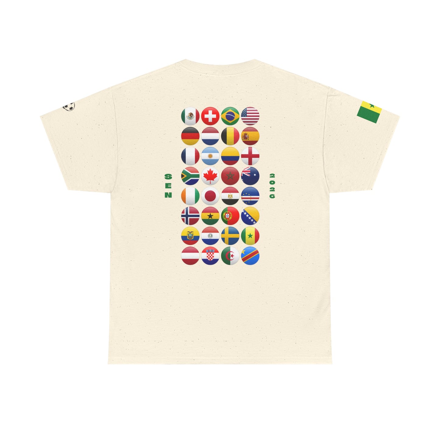 Senegal Football T-Shirt - Unisex Senegal Soccer Fan Tee with Flag (2026)