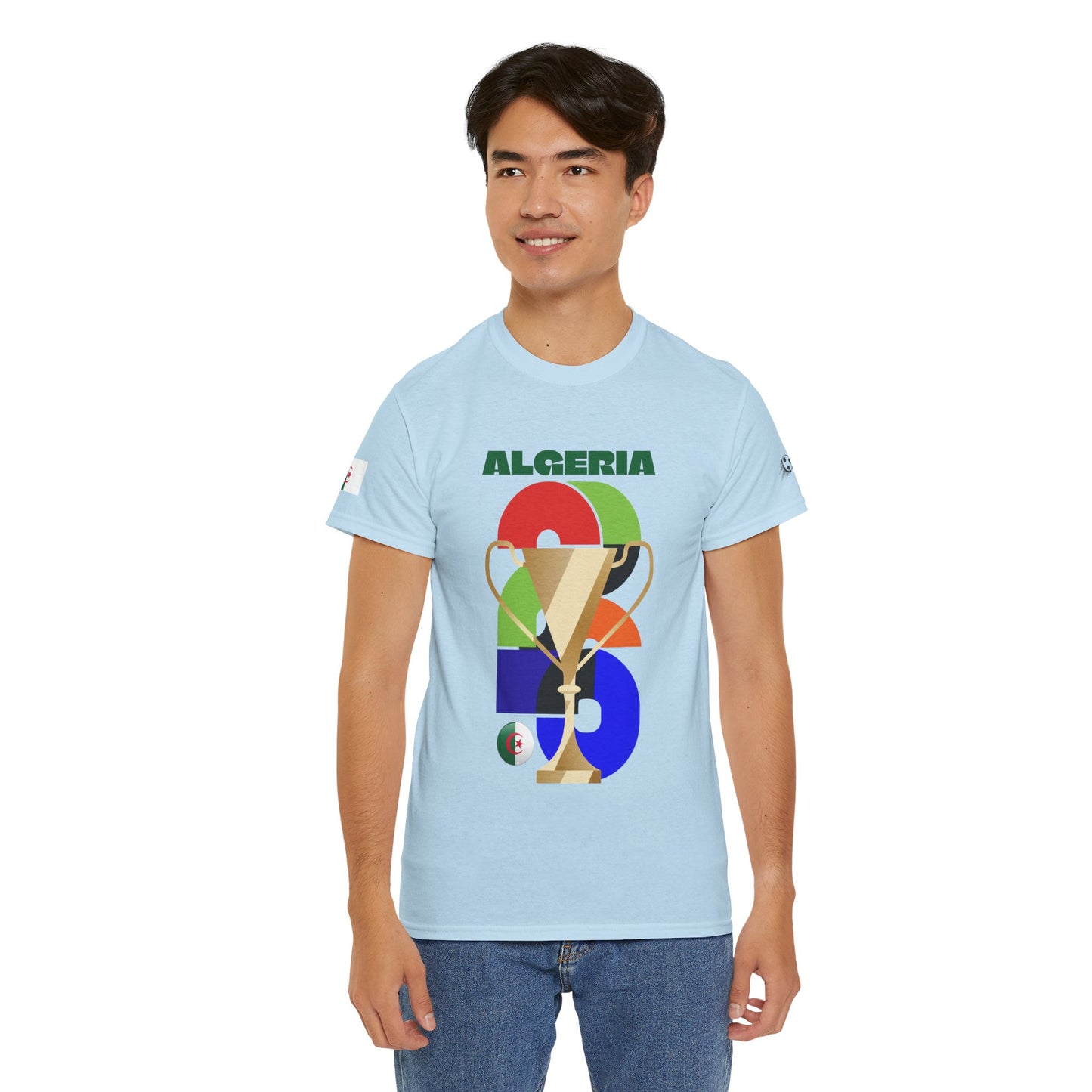 Algeria Football T-Shirt - Unisex Algeria Soccer Fan Tee with Flag (2026)