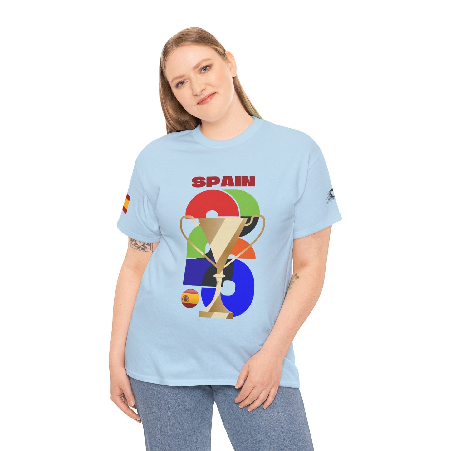 Spain Football T-Shirt - Unisex Spain Soccer Fan Tee with Flag (2026)